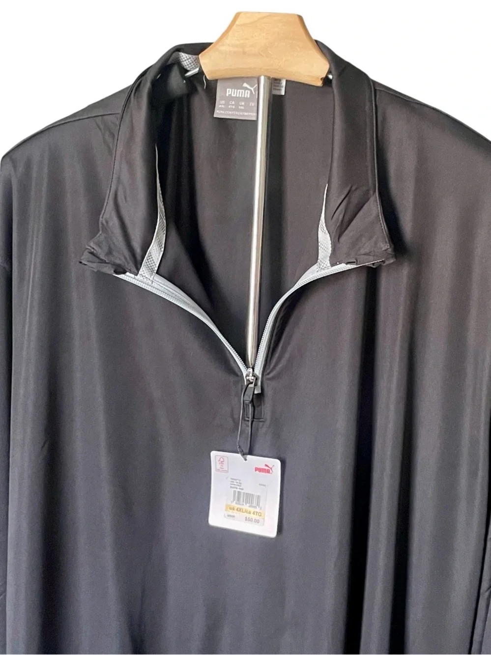 PUMA Golf Men’s Icon 1/4 Zip Pullover Black 4XL NWT